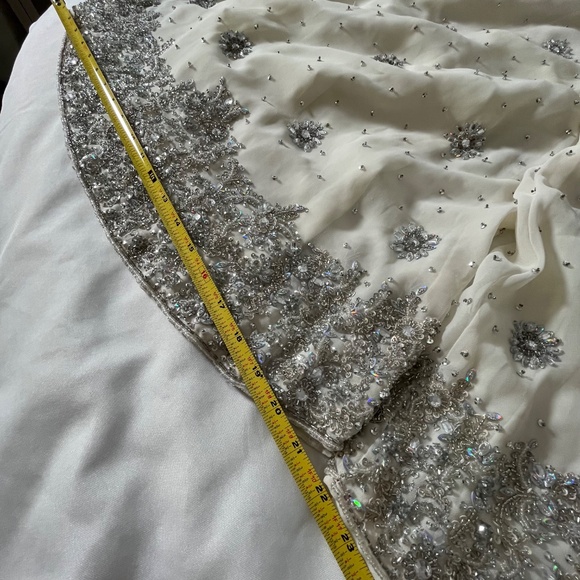 3 pc beaded cocktail palazzo, tank, scarf outfit. Size Small. Sold as set. - Picture 14 of 16